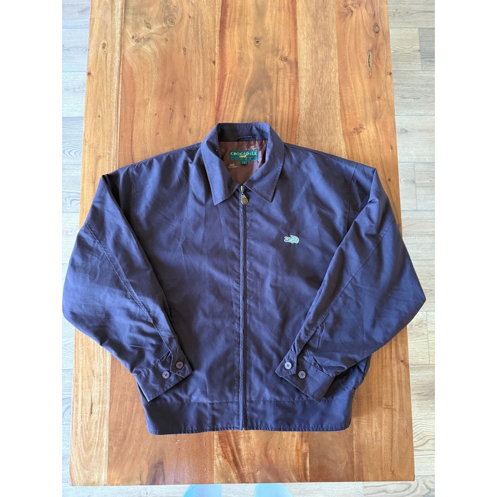 Vintage Men's Crocodile Brown Lightweight Jacket Size L